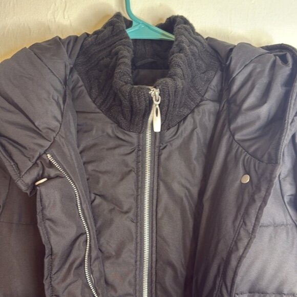 APT.9 Women’s Black Puffer Coat with Hood & Belt – Size M - Picture 3 of 11